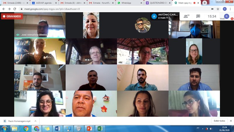 38ª Reunião Plenária Ordinária do Comitê Médio Paraíba do Sul Videoconferência