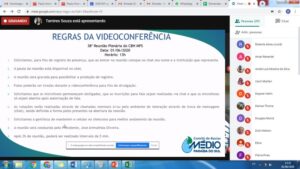 38ª Reunião Plenária Ordinária do Comitê Médio Paraíba do Sul Videoconferência